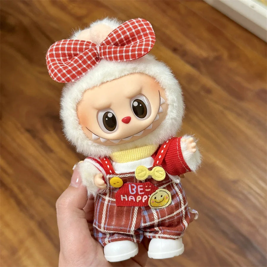 2025 New Labubu 17cm Doll Clothes Outfit Accessories for Korea Kpop Exo Labubu V1 V2 Idol Cool Handsome Clothing Gift