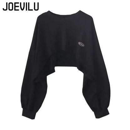 Oversized Crop Sweatshirt and Spaghetti Strap - Hiddengem
