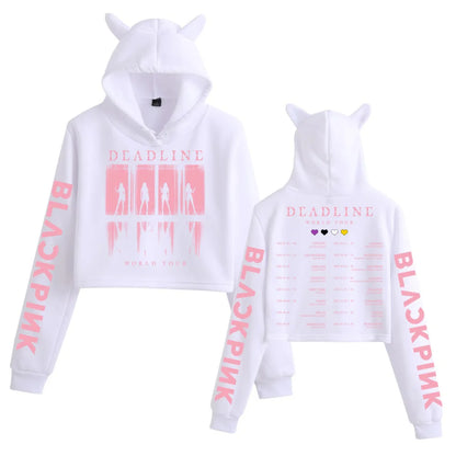 Deadline Black World Tour Crop Tops Cat - Hiddengem