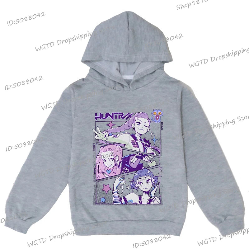 Hip Hop KPop Demon Hunters Hoodies Teenager