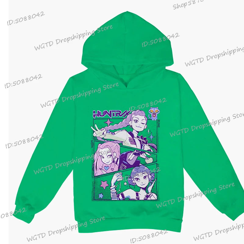 Hip Hop KPop Demon Hunters Hoodies Teenager