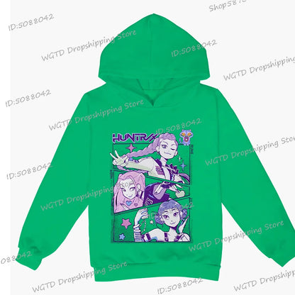 Hip Hop KPop Demon Hunters Hoodies Teenager