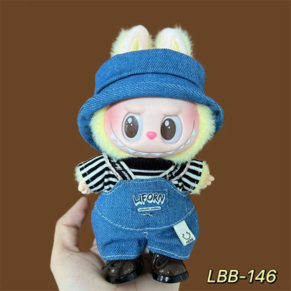 2025 New Labubu 17cm Doll Clothes Outfit Accessories for Korea Kpop Exo Labubu V1 V2 Idol Cool Handsome Clothing Gift