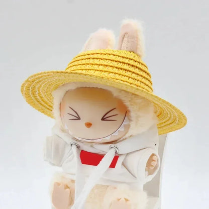 Labubu open top straw hat