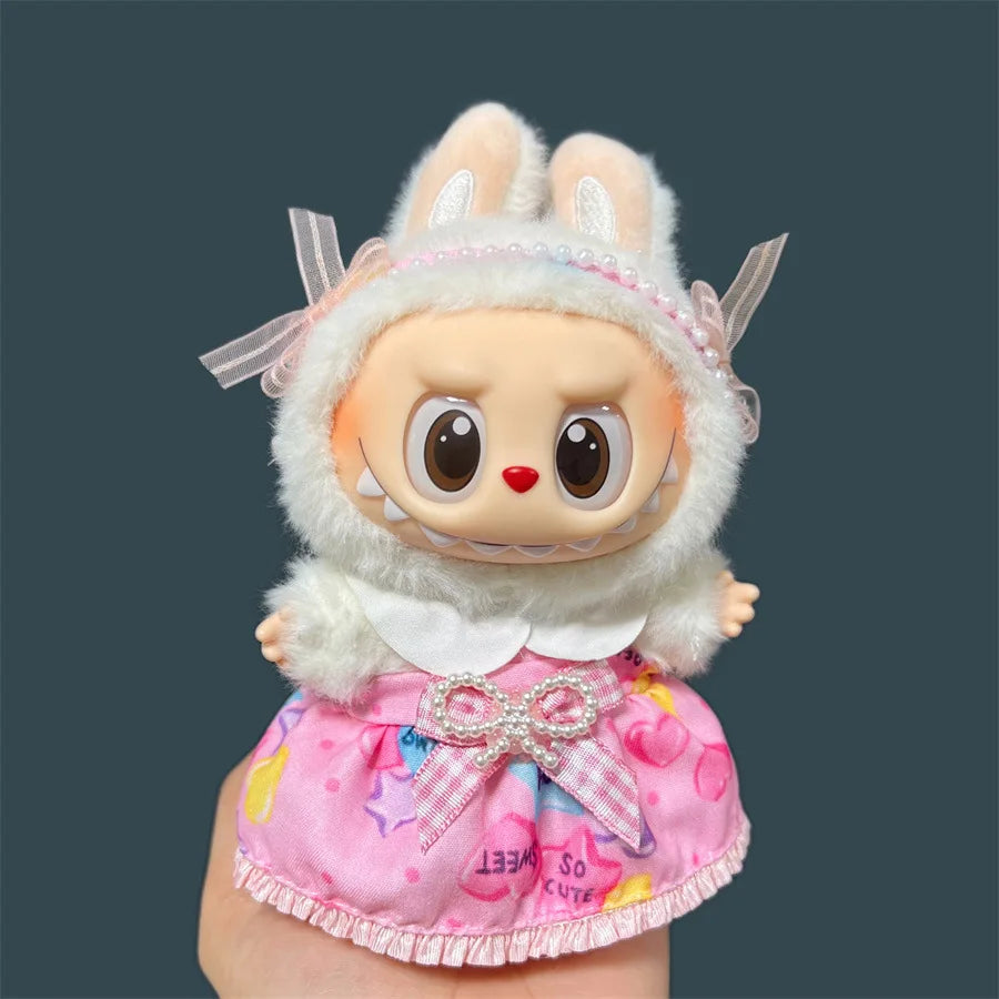2025 New Labubu 17cm Doll Clothes Outfit Accessories for Korea Kpop Exo Labubu V1 V2 Idol Cool Handsome Clothing Gift