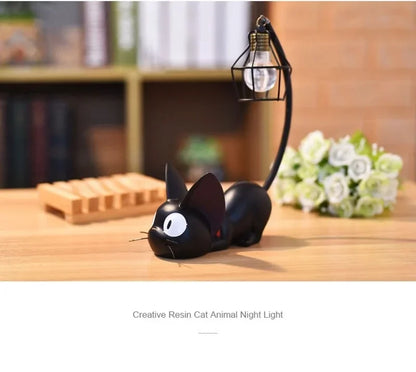 Led Night Light Resin cute blackCat