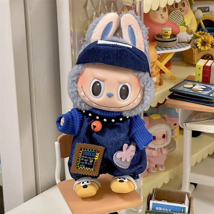 2025 New Labubu 17cm Doll Clothes Outfit Accessories for Korea Kpop Exo Labubu V1 V2 Idol Cool Handsome Clothing Gift