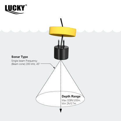 FFC1108-1 Alarm 100M Portable Sonar Fish Finders 45 degrees - Hiddengem