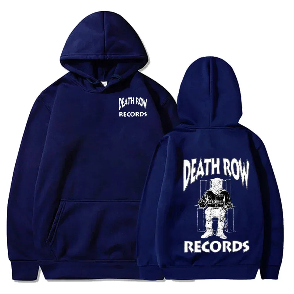 Death Row Records Hoodies Spring Autumn Fleece Hoodie Pullover Fashion Men Women Loose Hooded Sweatshirts Hip Hop Streetwear Top