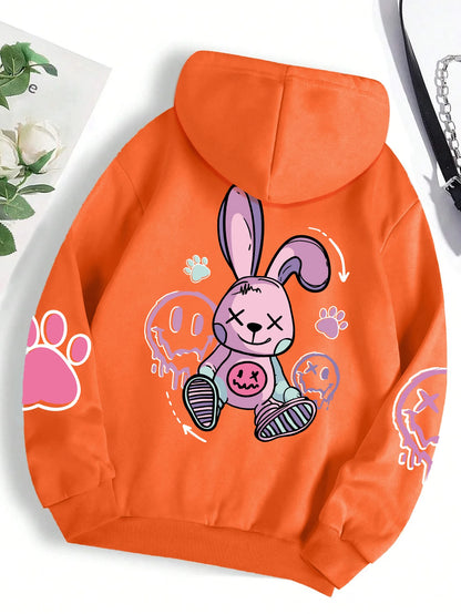 Ladies Hip Hop Street Casual Printed Hoodie