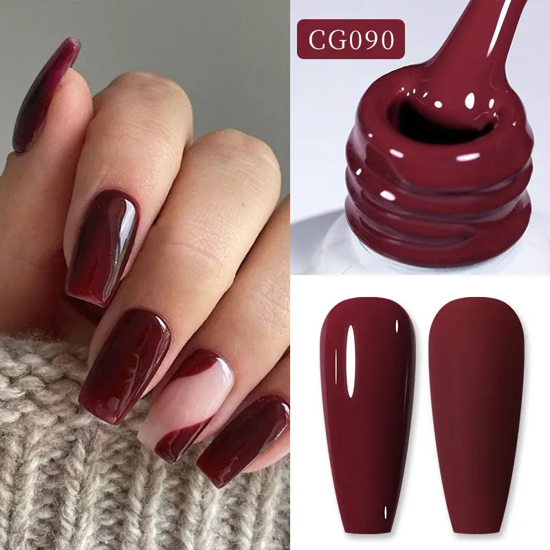 BORN PRETTY 10ML Nude Brown Fall Gel Nail Polish White Halloween Fall - Hiddengem