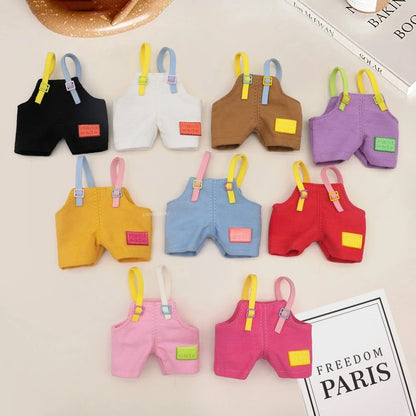 2025 Cute Labubu Clothing, Suitable for Labubu, Labeled Overalls Vinyl Doll Clothing Accessories Replacement