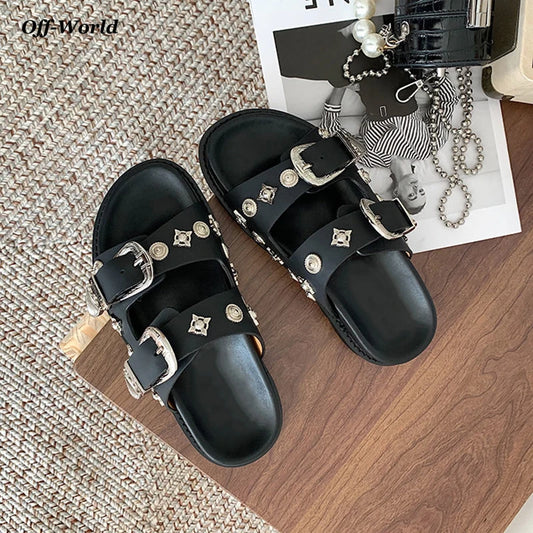 Fashion Women Slippers Street Punk - Hiddengem