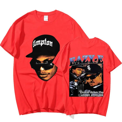 90s rapper Eazy E graphic T-shirt for men - Hiddengem