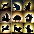 Led Night Light Resin cute blackCat