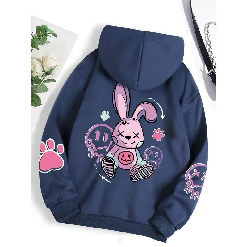 Ladies Hip Hop Street Casual Printed Hoodie