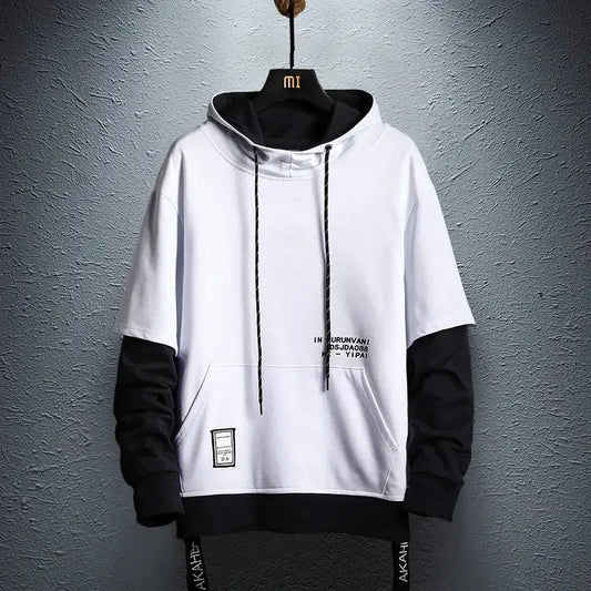 New Patchwork Hooded Sweatshirt Hip Hop