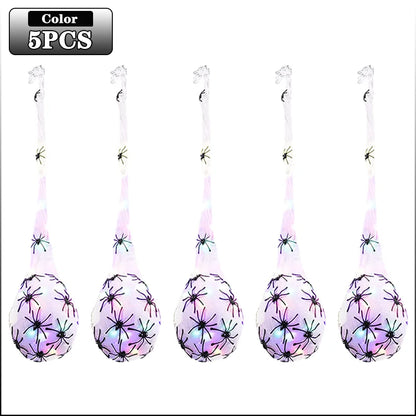 1-5PCS Halloween Hanging Spider Egg LED - Hiddengem