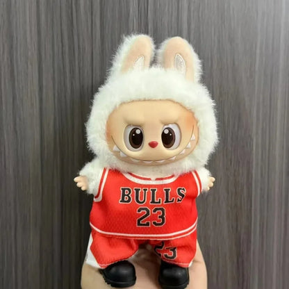 Anime Labubu Clothes Football basketball jerseys Labubu Idol V1 V2 Dolls Clothing Accessories 15/17cm Plush Doll Universal