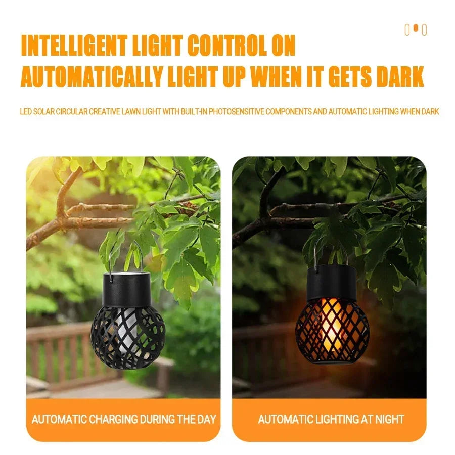 Solar Flame Hanging Ball Lamp - Hiddengem