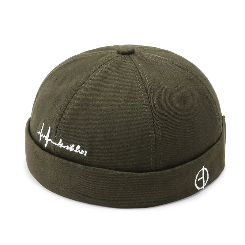 Men Hip Hop Hats Vintage Beanie Hat Summer Adjustable Landlord Hat Trendy Streetwear Docker Cap Women men Brimless Skullies Cap