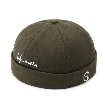 Men Hip Hop Hats Vintage Beanie Hat Summer Adjustable Landlord Hat Trendy Streetwear Docker Cap Women men Brimless Skullies Cap