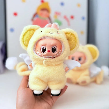 Labubu Doll Clothing  Animal Pajama Party Set Labubu V1 V2 V3 Cute Plush Doll Clothes Gift