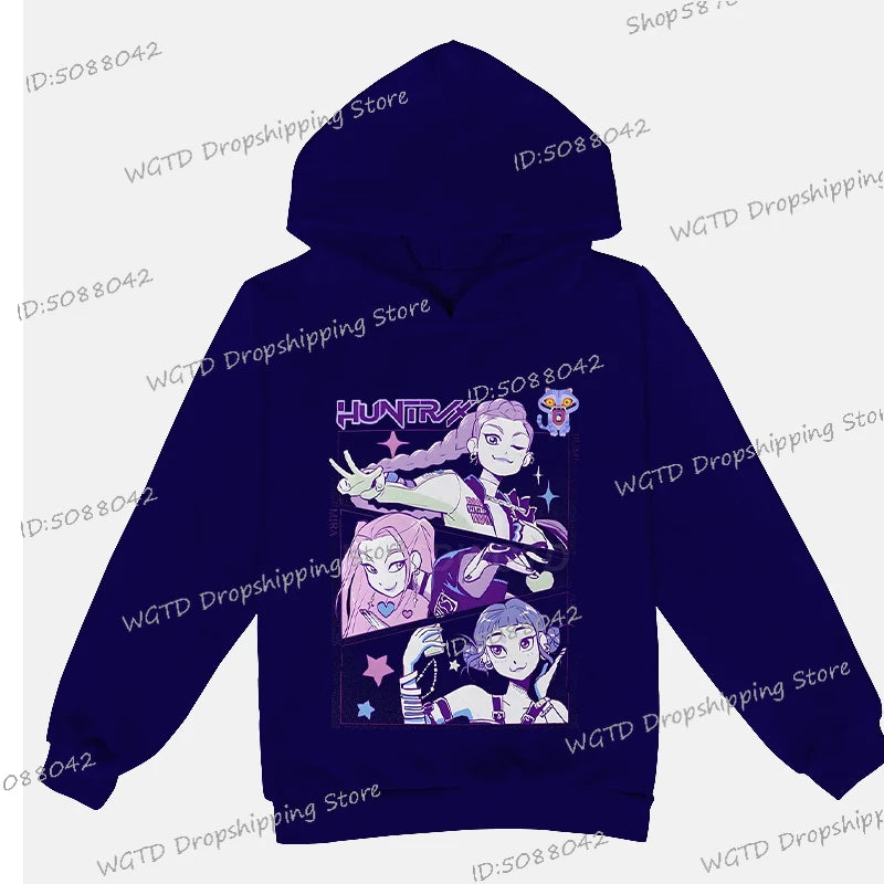 Hip Hop KPop Demon Hunters Hoodies Teenager
