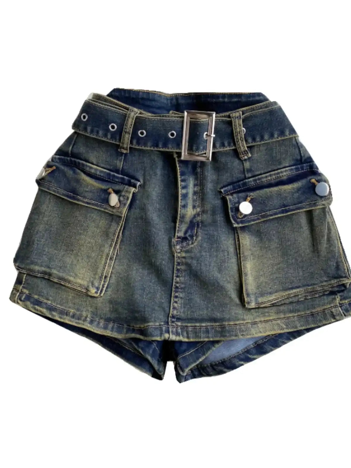 High Waist jeans skort - Hiddengem