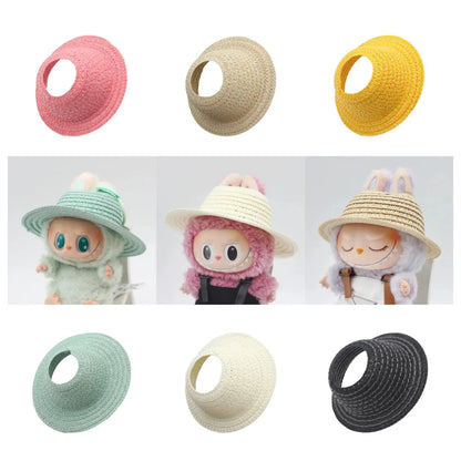 Labubu open top straw hat