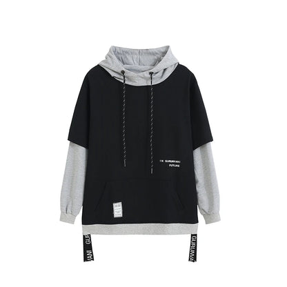 New Patchwork Hooded Sweatshirt Hip Hop