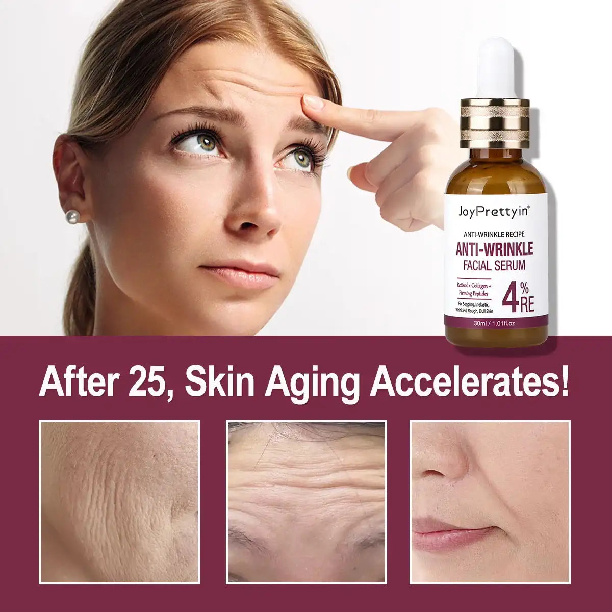 Retinol Skincare Set: Anti-Aging Serum & Cream for Fine Lines