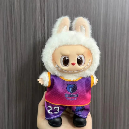 Anime Labubu Clothes Football basketball jerseys Labubu Idol V1 V2 Dolls Clothing Accessories 15/17cm Plush Doll Universal