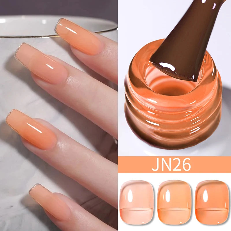 BORN PRETTY 10ML Nude Brown Fall Gel Nail Polish White Halloween Fall - Hiddengem