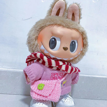 Labubu Clothes Series Doll 38cm Doll Fashion Outfit Macaron Color Collectible Blind Box Cute DIY Clothes For Bjd Cosplay Gift