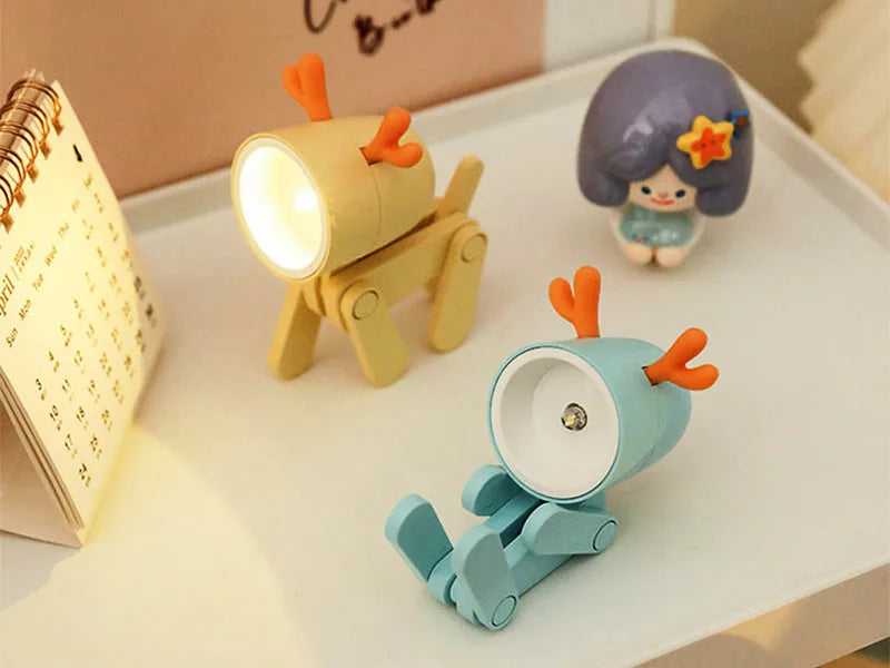 LED Night Light Mini Folding animal for desk