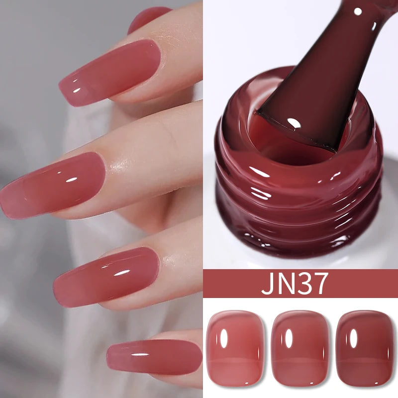 BORN PRETTY 10ML Nude Brown Fall Gel Nail Polish White Halloween Fall - Hiddengem