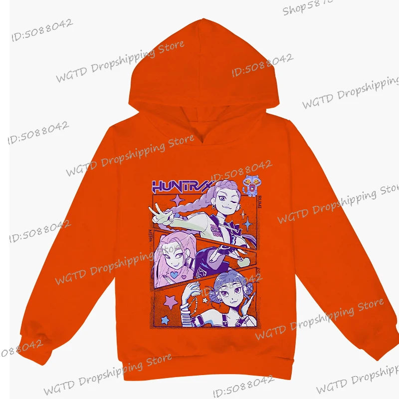 Hip Hop KPop Demon Hunters Hoodies Teenager