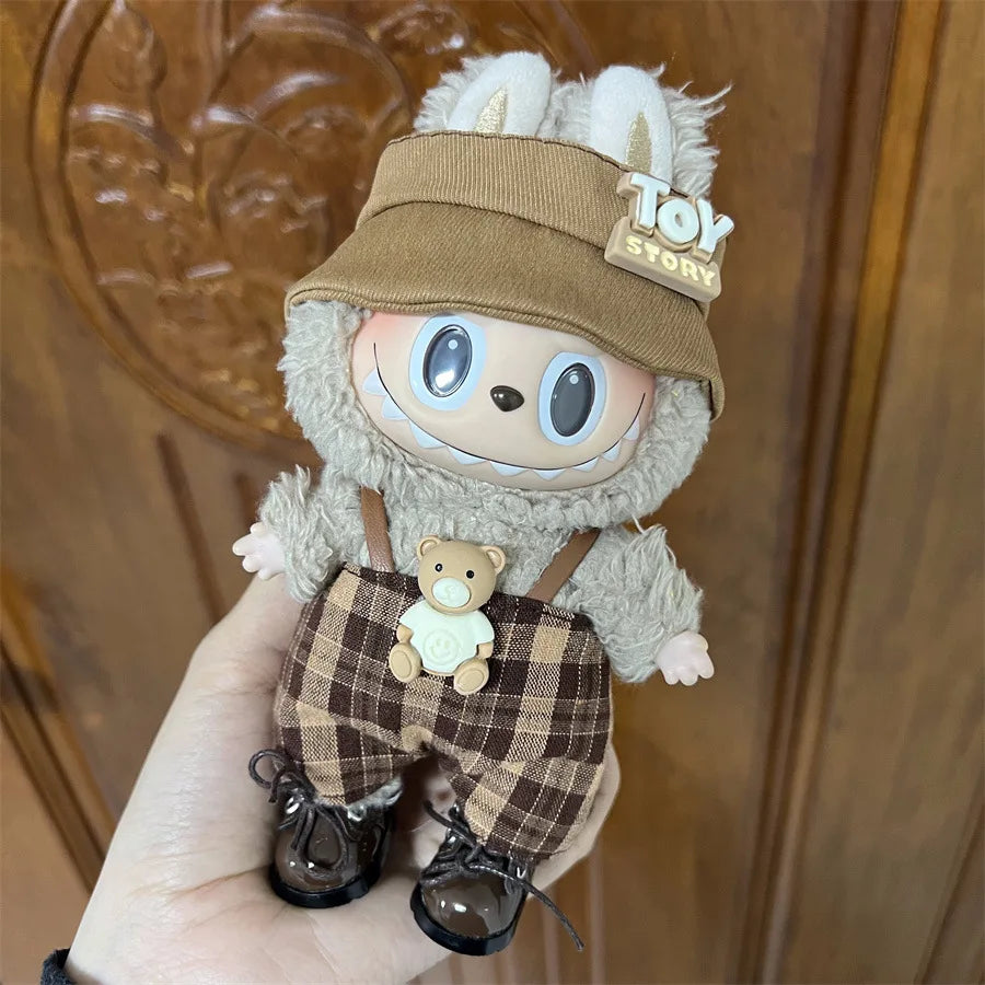 2025 New Labubu 17cm Doll Clothes Outfit Accessories for Korea Kpop Exo Labubu V1 V2 Idol Cool Handsome Clothing Gift