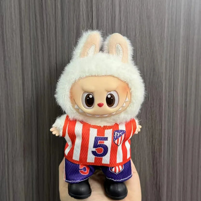Anime Labubu Clothes Football basketball jerseys Labubu Idol V1 V2 Dolls Clothing Accessories 15/17cm Plush Doll Universal