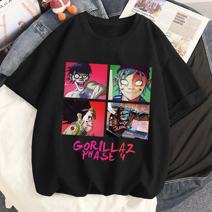 Gorillaz Rock Graphic T-Shirt - Hiddengem