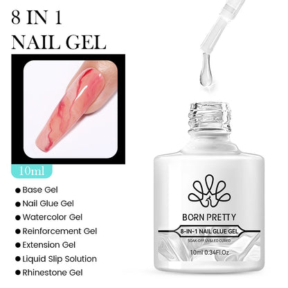 BORN PRETTY 10ML Nude Brown Fall Gel Nail Polish White Halloween Fall - Hiddengem