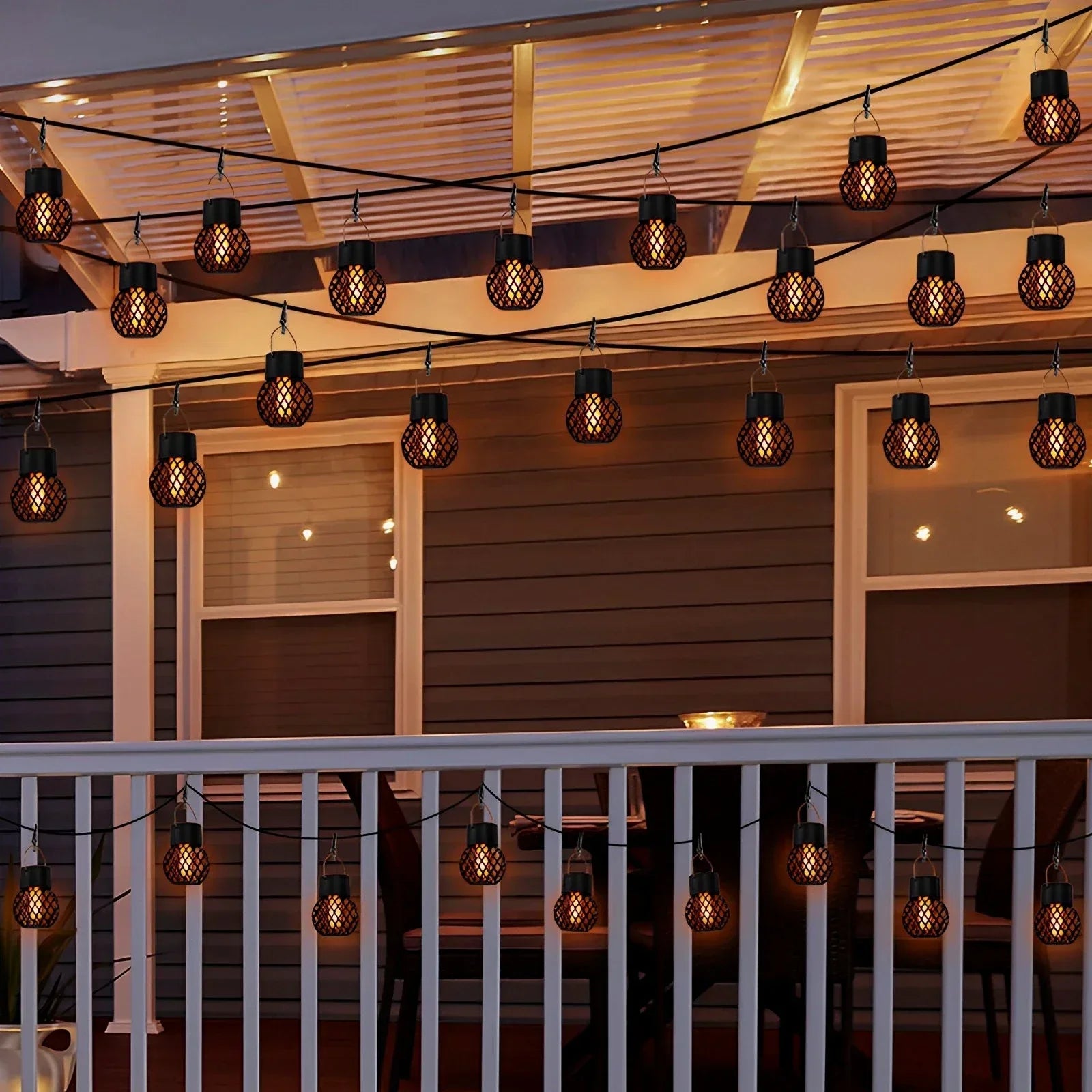Solar Flame Hanging Ball Lamp - Hiddengem