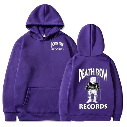 Death Row Records Hoodies Spring Autumn Fleece Hoodie Pullover Fashion Men Women Loose Hooded Sweatshirts Hip Hop Streetwear Top