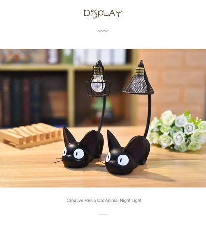 Led Night Light Resin cute blackCat