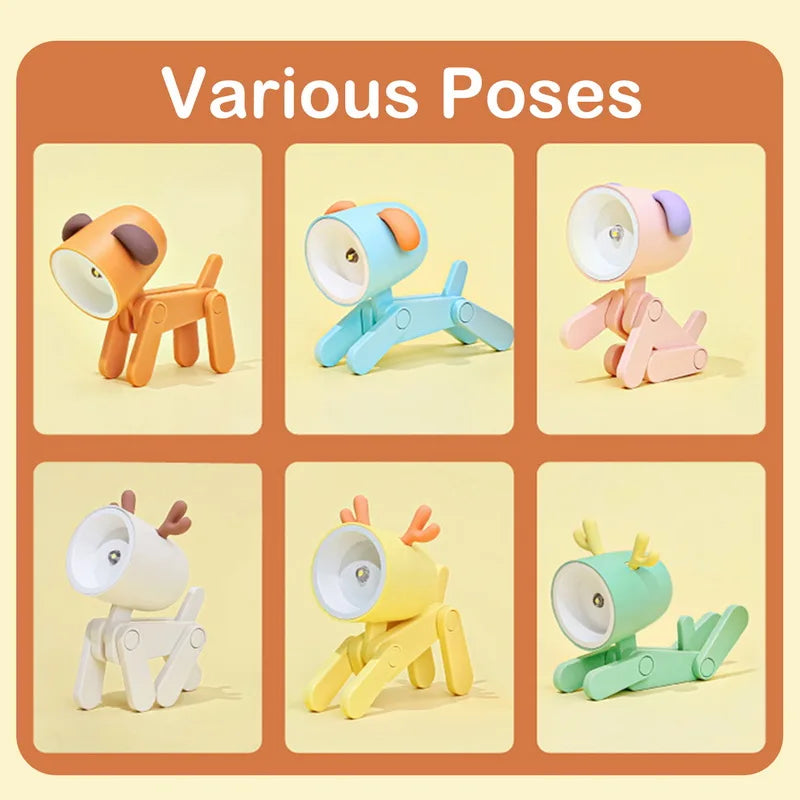 LED Night Light Mini Folding animal for desk