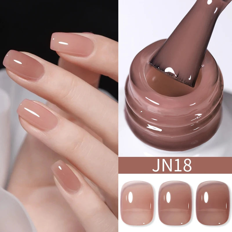 BORN PRETTY 10ML Nude Brown Fall Gel Nail Polish White Halloween Fall - Hiddengem