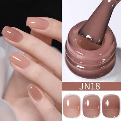 BORN PRETTY 10ML Nude Brown Fall Gel Nail Polish White Halloween Fall - Hiddengem