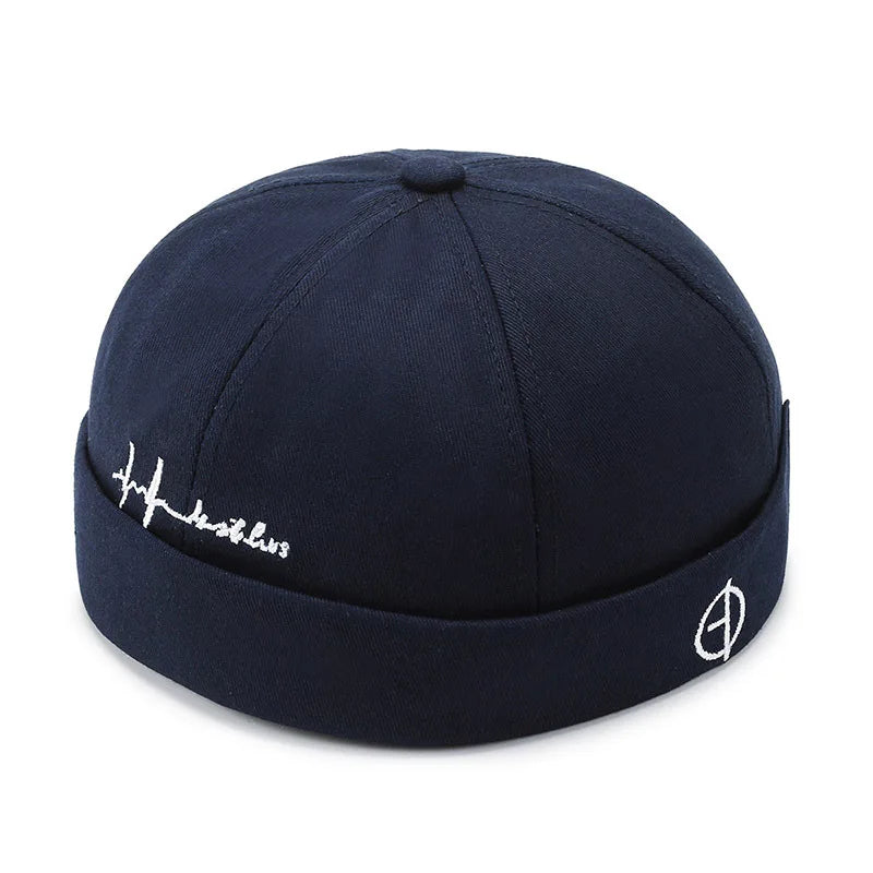Men Hip Hop Hats Vintage Beanie Hat Summer Adjustable Landlord Hat Trendy Streetwear Docker Cap Women men Brimless Skullies Cap