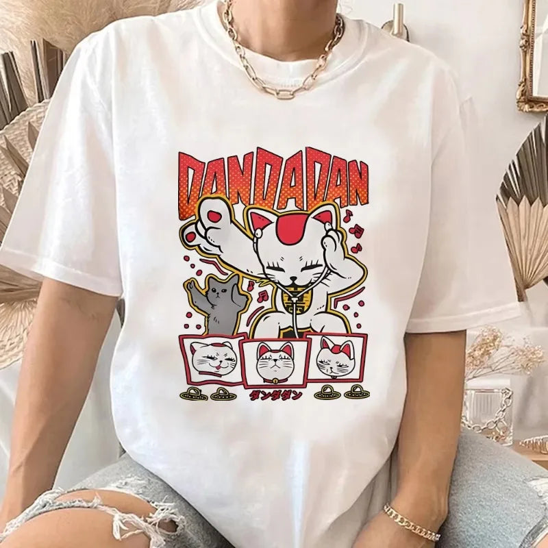 Dandadan Cat Anime Top - Hiddengem